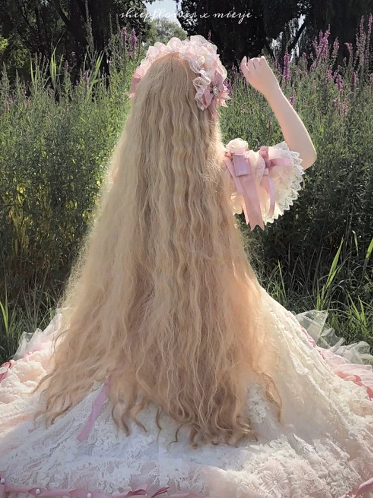 Flora Muse - Lolita Formal Gown - Long Tiered Dress with Lace Trim