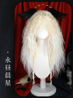 Spot MONKEEP Monkey Bajia, Lucifer 70cm fluffy fine-grained original wig of fallen night