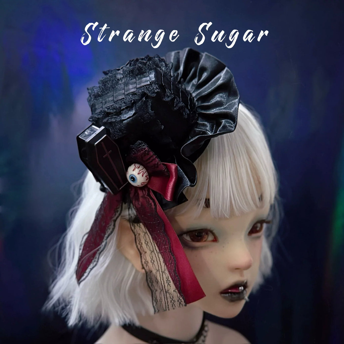 Strange Sugar - Halloween Gothic Lolita Headdress - Eyeball & Skeleton Accent Headwear