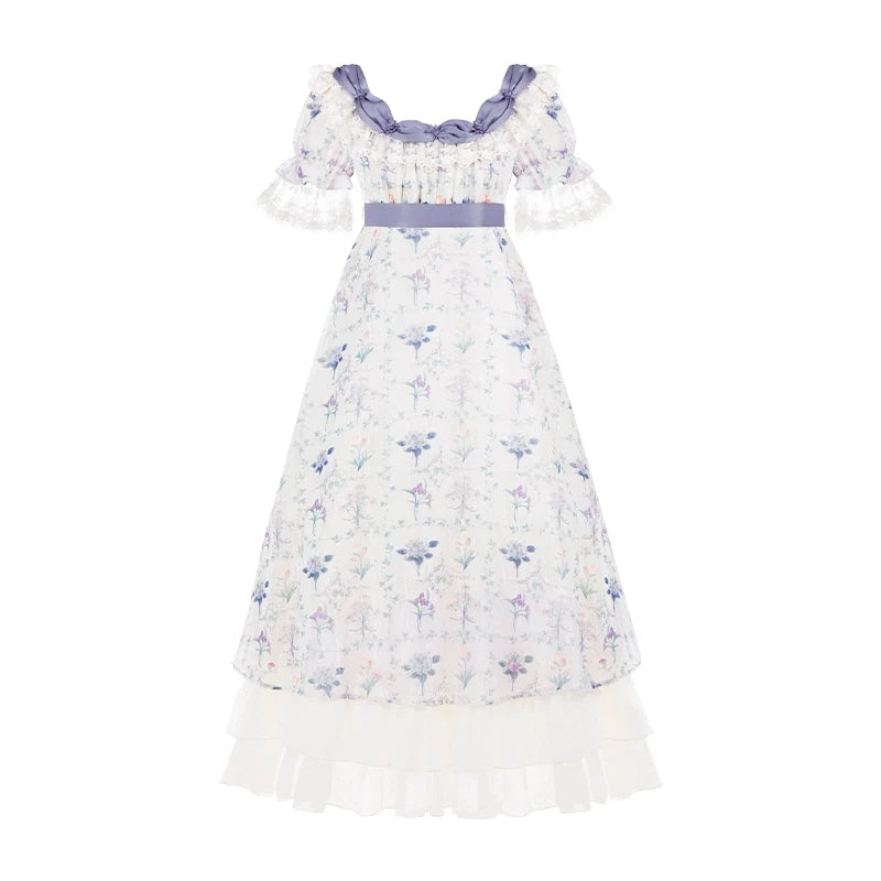 With PUJI - Iris Secret - Twins Lolita Summer Dress, Empire OP, Bodice JSK OP + Waist Tie Only S