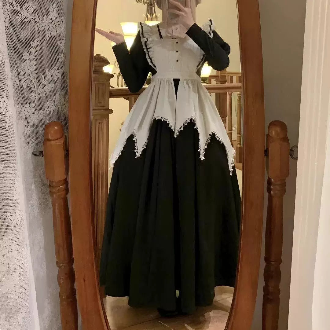 Sweetheart Dream Machine - Nun's Apron - Black OP Dress with White Apron