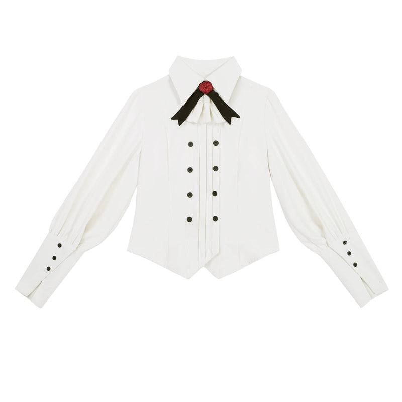 Designer's Gift - Narrative Poem - Ouji Lolita shorts suit with embroidered cape and vest
