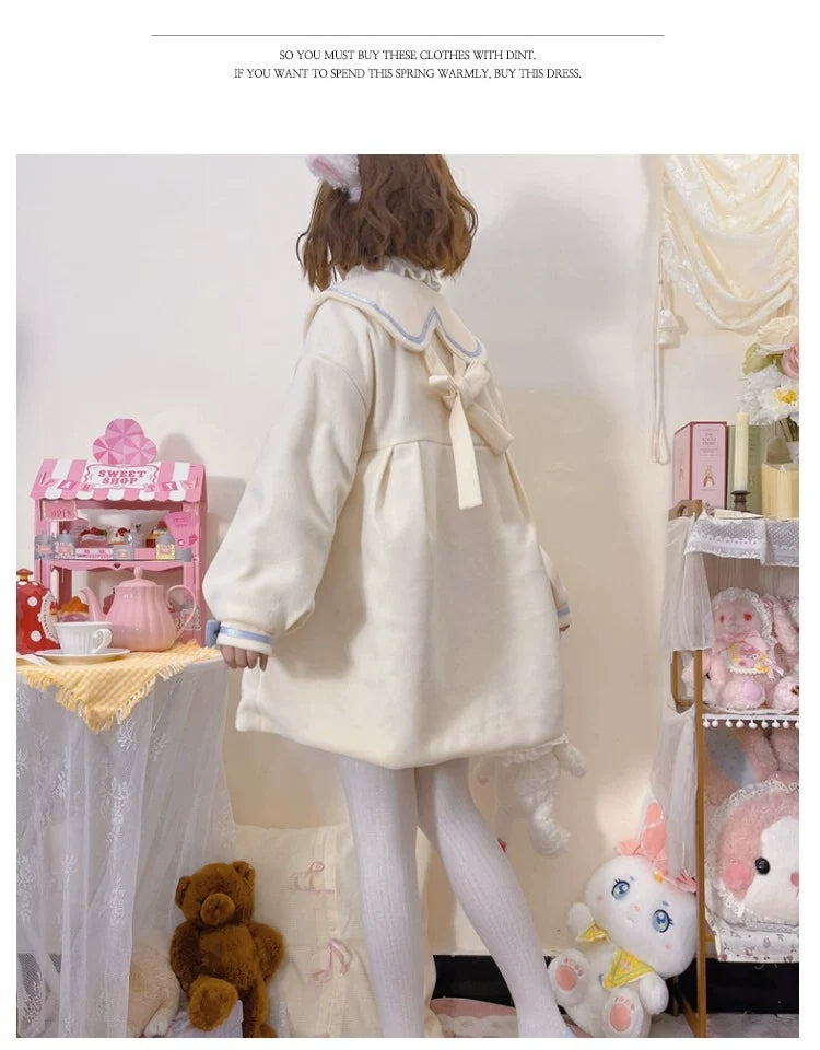 Niu Niu - Plus Size Lolita Coat Woolen Winter - Lolita Overcoat Outerwear