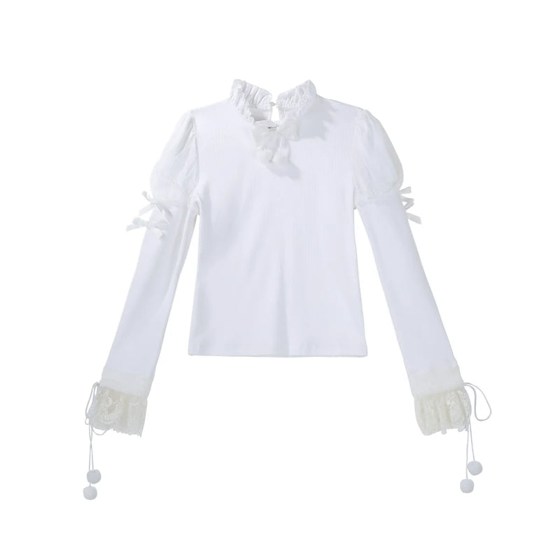 Letters from Unknown Star - Cloudscape Dream - Sweet Lolita JSK set with a cloud print and pom-pom accents