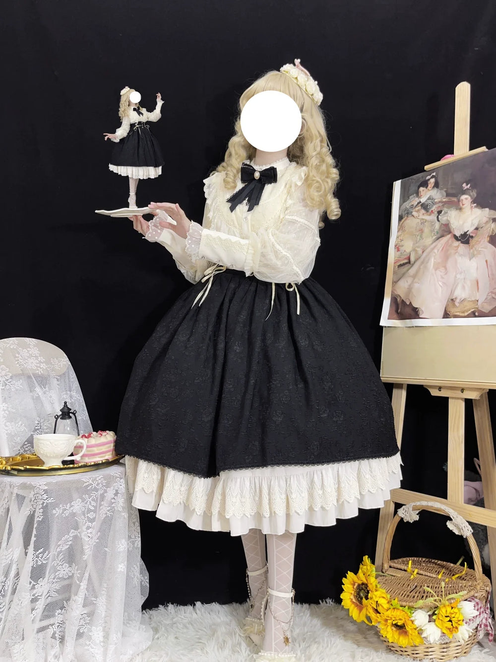 DMFS Lolita - The Heart of the Rose - Elegant Retro Lolita Skirt High Waist SK Blouse