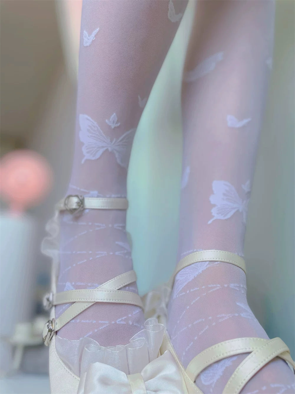 Fantasy Doll - Nirvana Butterfly - Over-the-Knee Socks with Butterfly Motifs