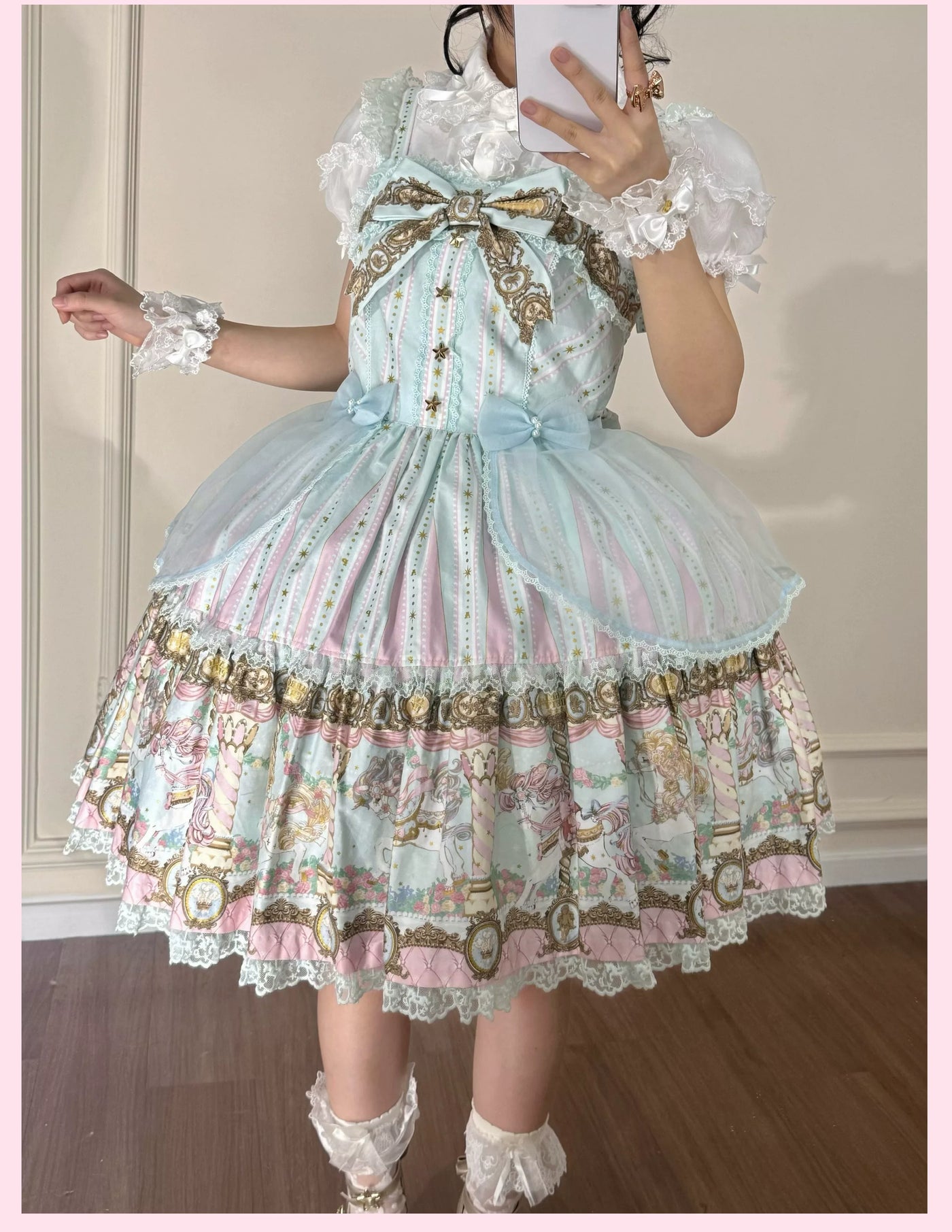 Tata Long Ear - Bath Ball Tata - Bell-Shaped Petticoat with Layered Ruffles