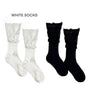 (Lot de 2 paires) blanc + noir / Taille unique