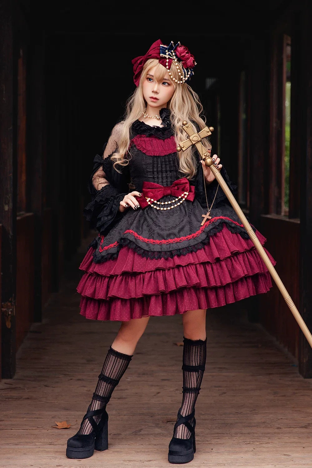 Infanta - Pearl Box - Classic Lolita JSK, Bustle Back Hem