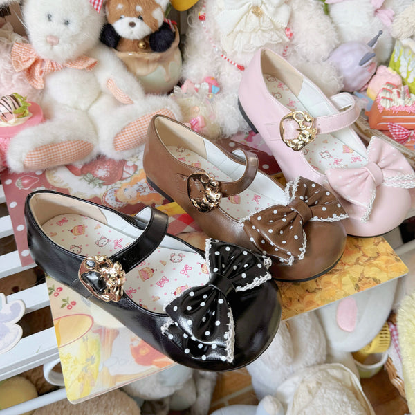 Kitten Toast – Cat Paw Bow – Low-Heel Mary Jane Shoes — product photo 2