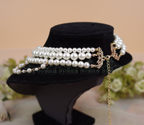 Rose of Sharon - Baroque Layered Pearl Lolita - Necklace Neckwear
