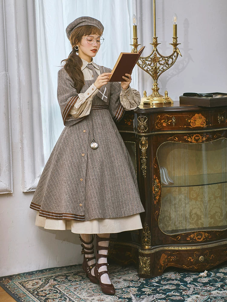 Baozi Pig - Reasoning Era - OP shirt dress with front pleats