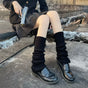 Black 50 cm straight-top sock cover / One Size
