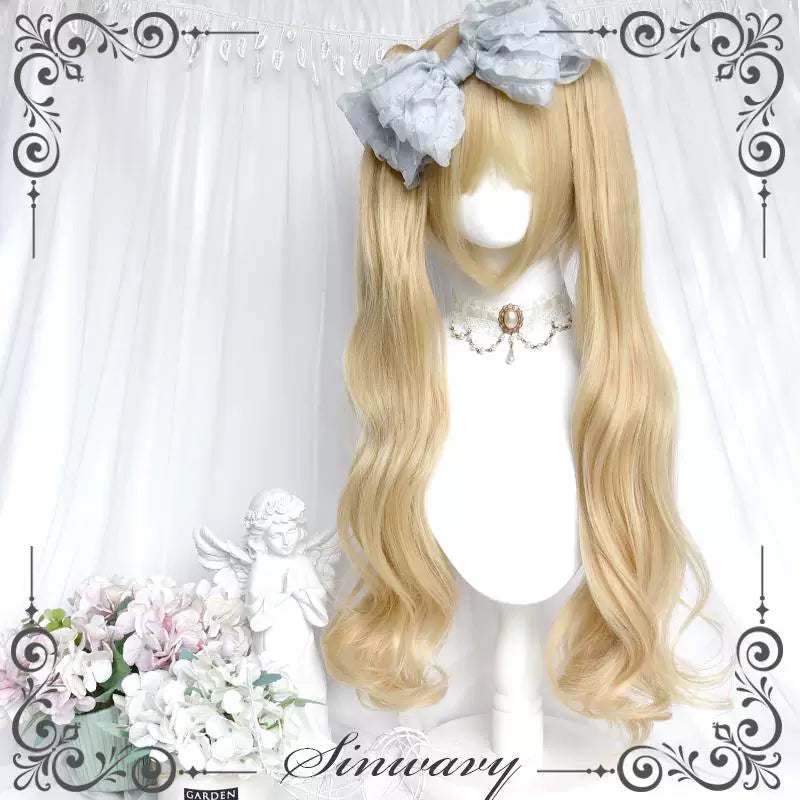 Sinwavy gold 60cm twin ponytail wig - view 3
