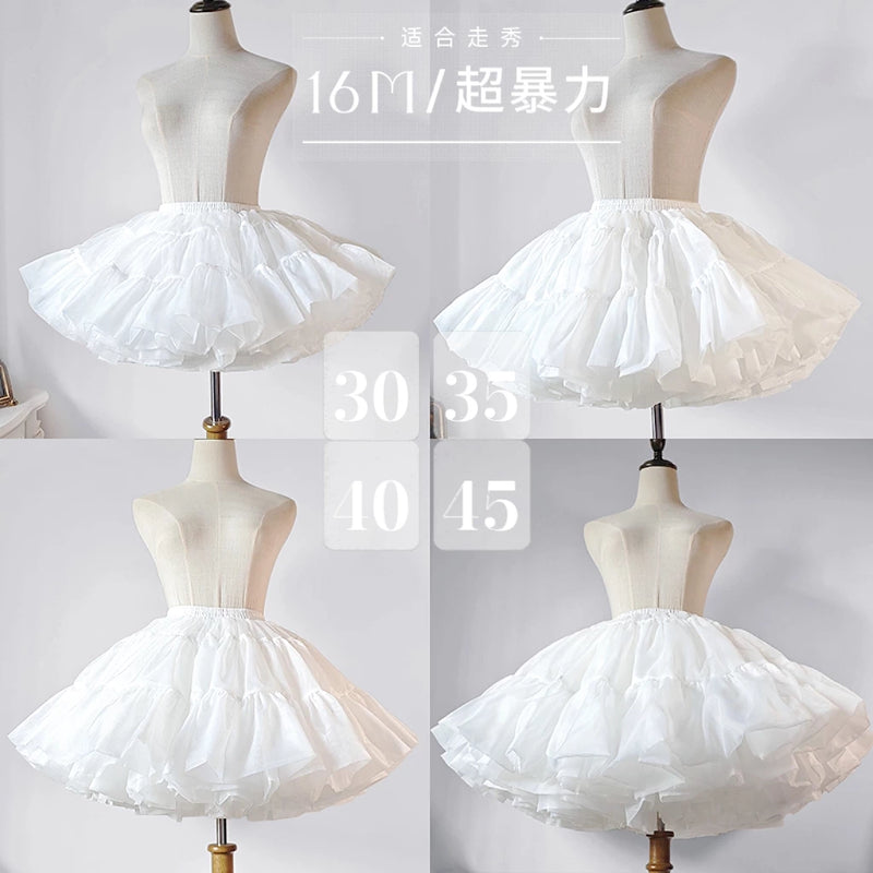 魔塔大陆 - 30–60cm 多蓬度 狗短飞天款 走秀高蓬 A 型软纱裙撑(含安全裤款) - 细节图 10