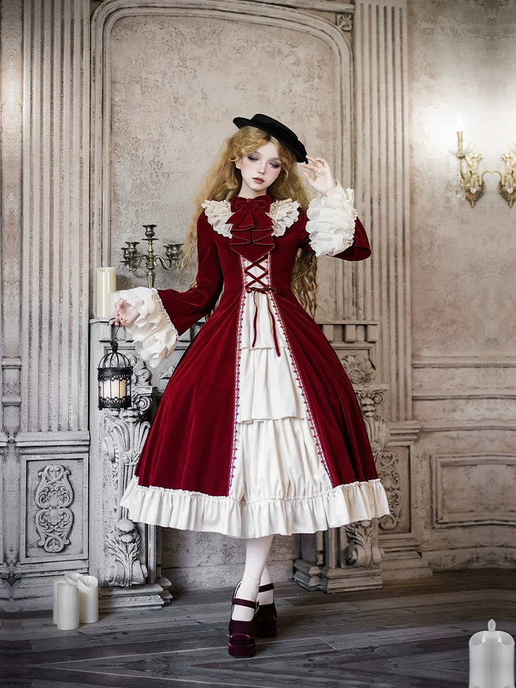 With PUJI - The Nutcracker - Winter Classic Lolita OP Dress, Front Opening detail view 3