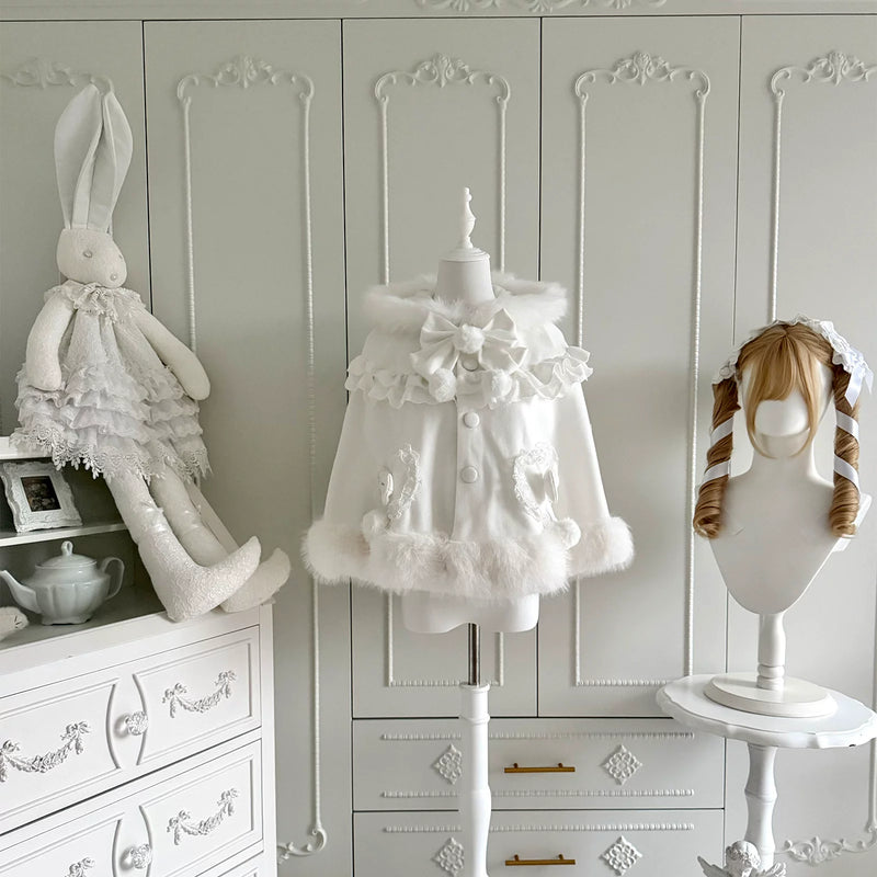 Candy Dream Fluffy Cat Fleece-Lined Lolita Cape — additional product view