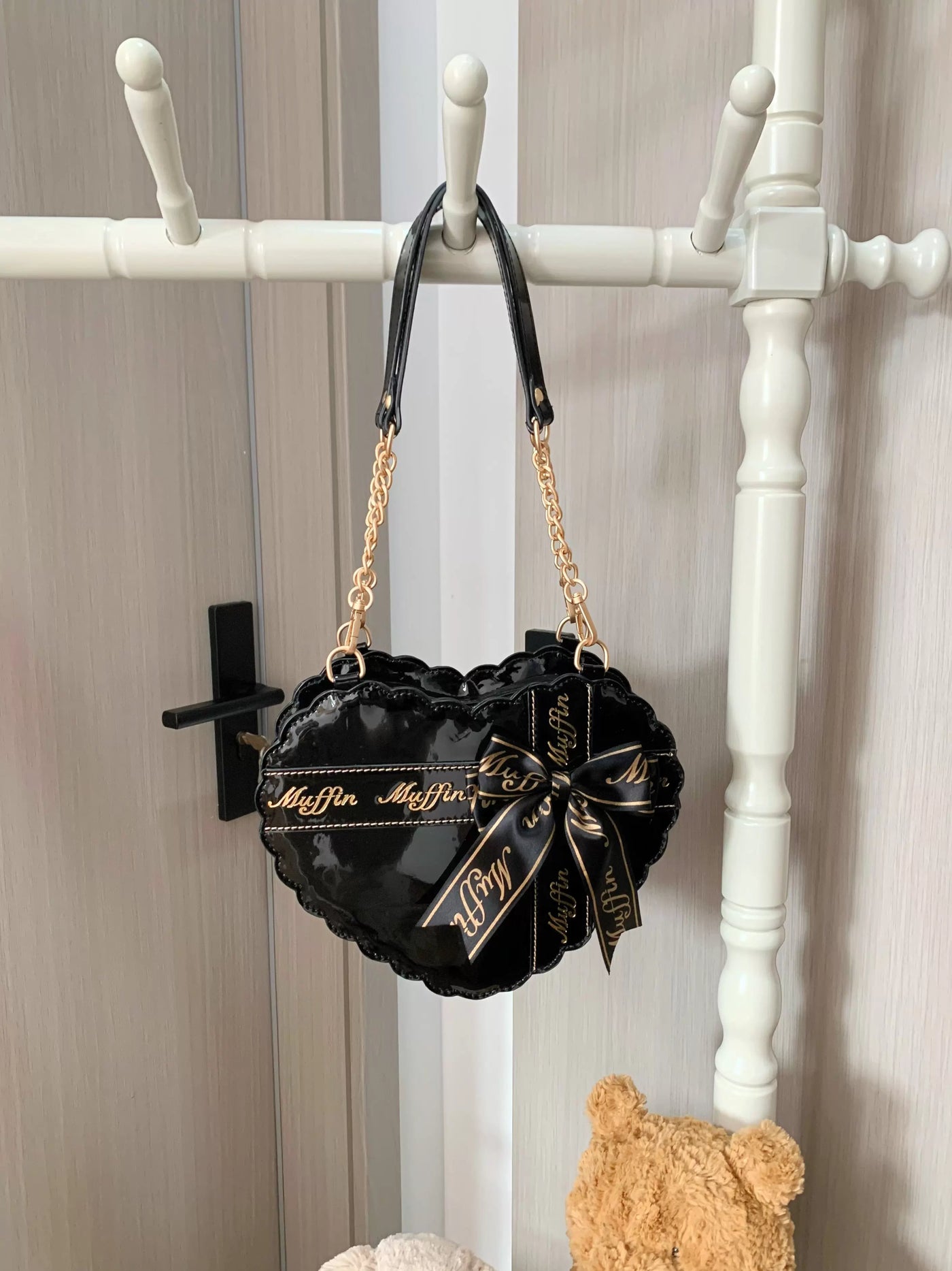 Lolita - Sweet Lolita Heart Bow Bag - Individually Selectable Lolita