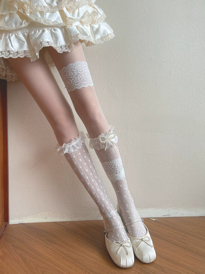 Sock Noble - Layering Mix - Socks and Leg Ring Options with Lace Details