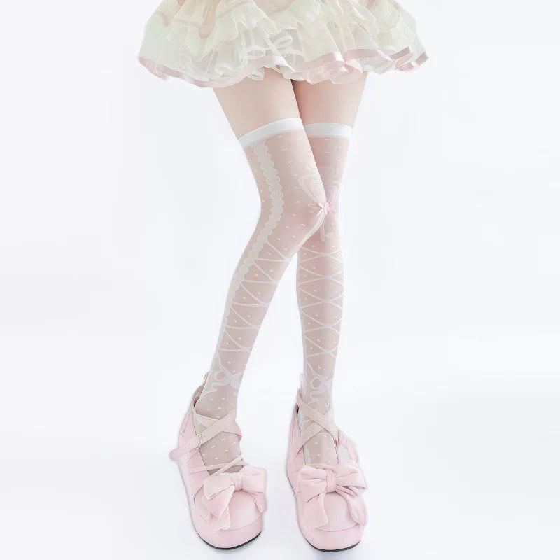 Fantasy Doll - Magic Key - Over-Knee Socks with Bow Motifs