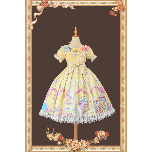 Infanta - Macaron Dolly House - Pastel Puff-Sleeve OP