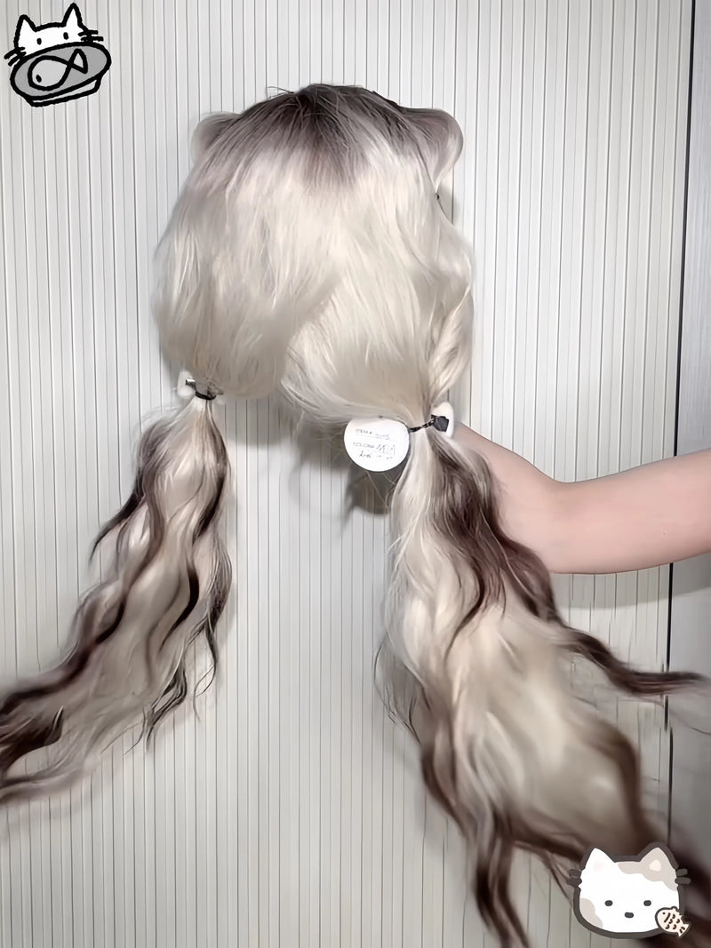 Siamese Meow Meow long curly full wig - view 3
