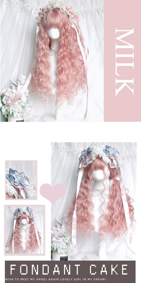 Sinwavy Fondant Girl sweet-pink wool-curl wig - additional view 1