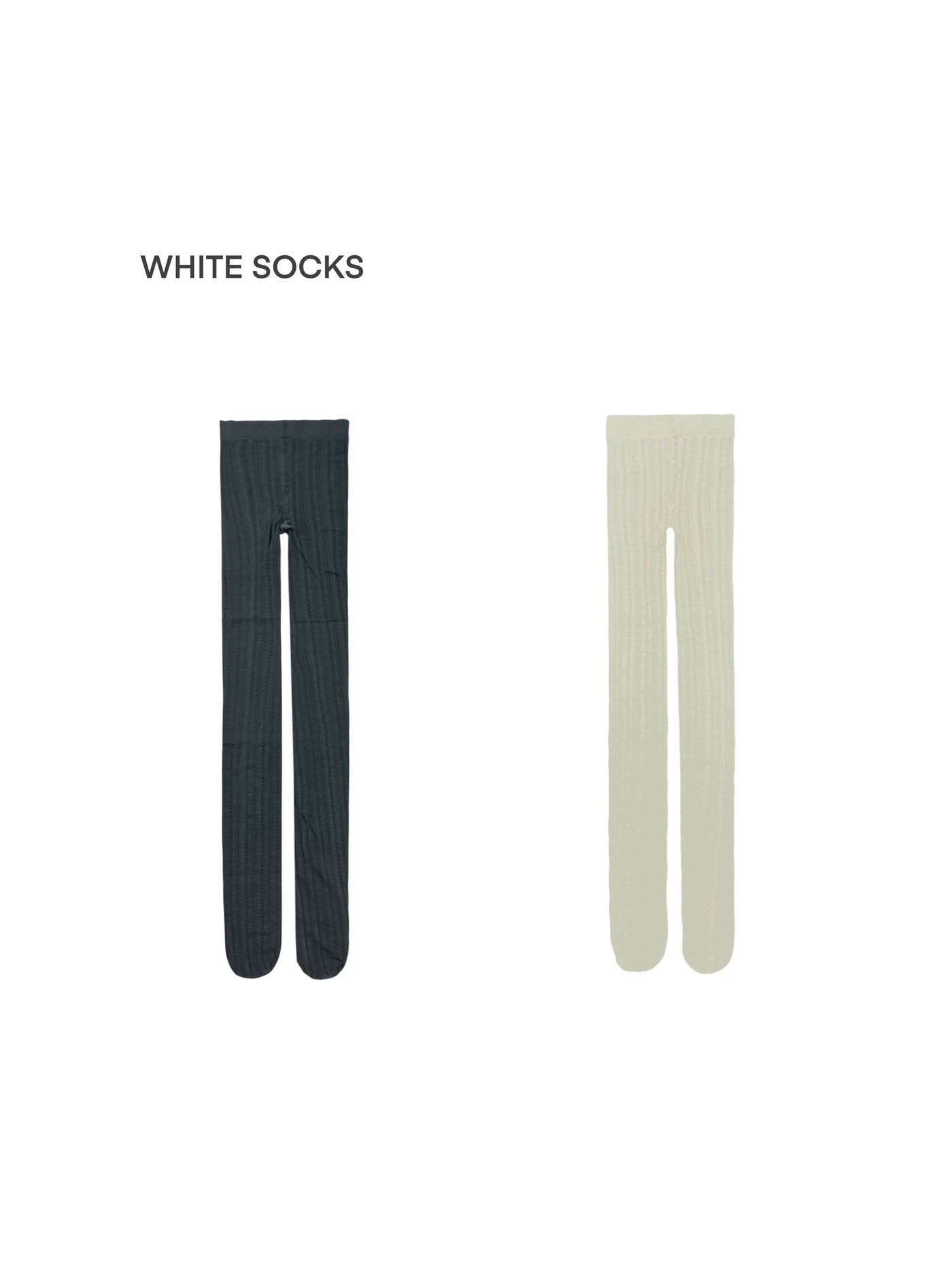 White Socks - British Heart Jacquard - Patterned tights with a vertical heart motif.