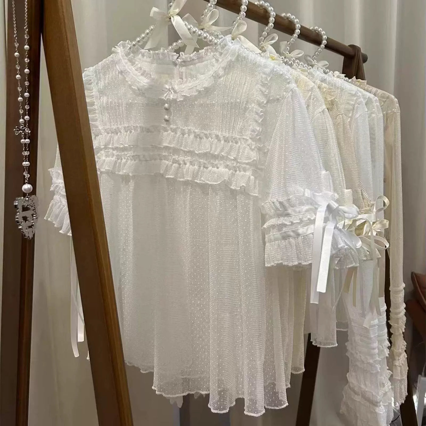 Sweetheart Dream Machine - Glass Candy Paper - Sheer inner top with ruffle trim and short- or long-sleeve options