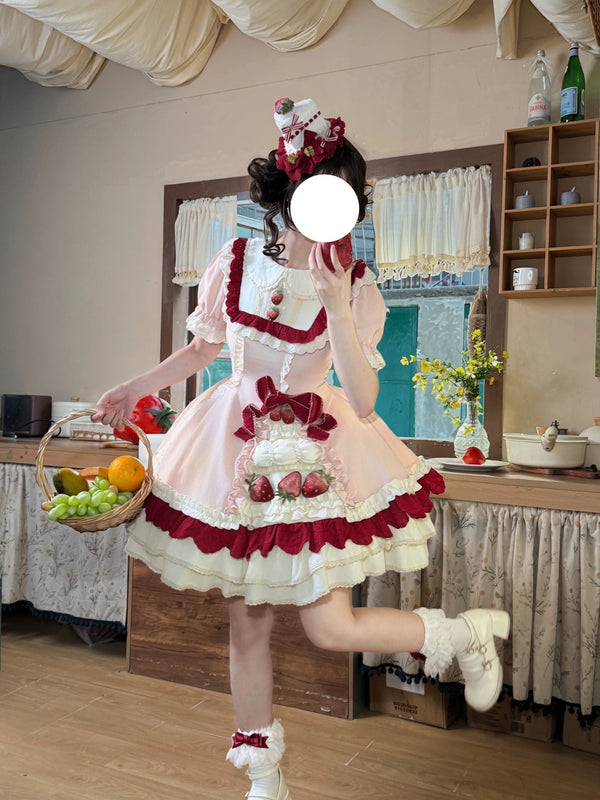 Strawberry Chantilly Lolita OP Dress - main view