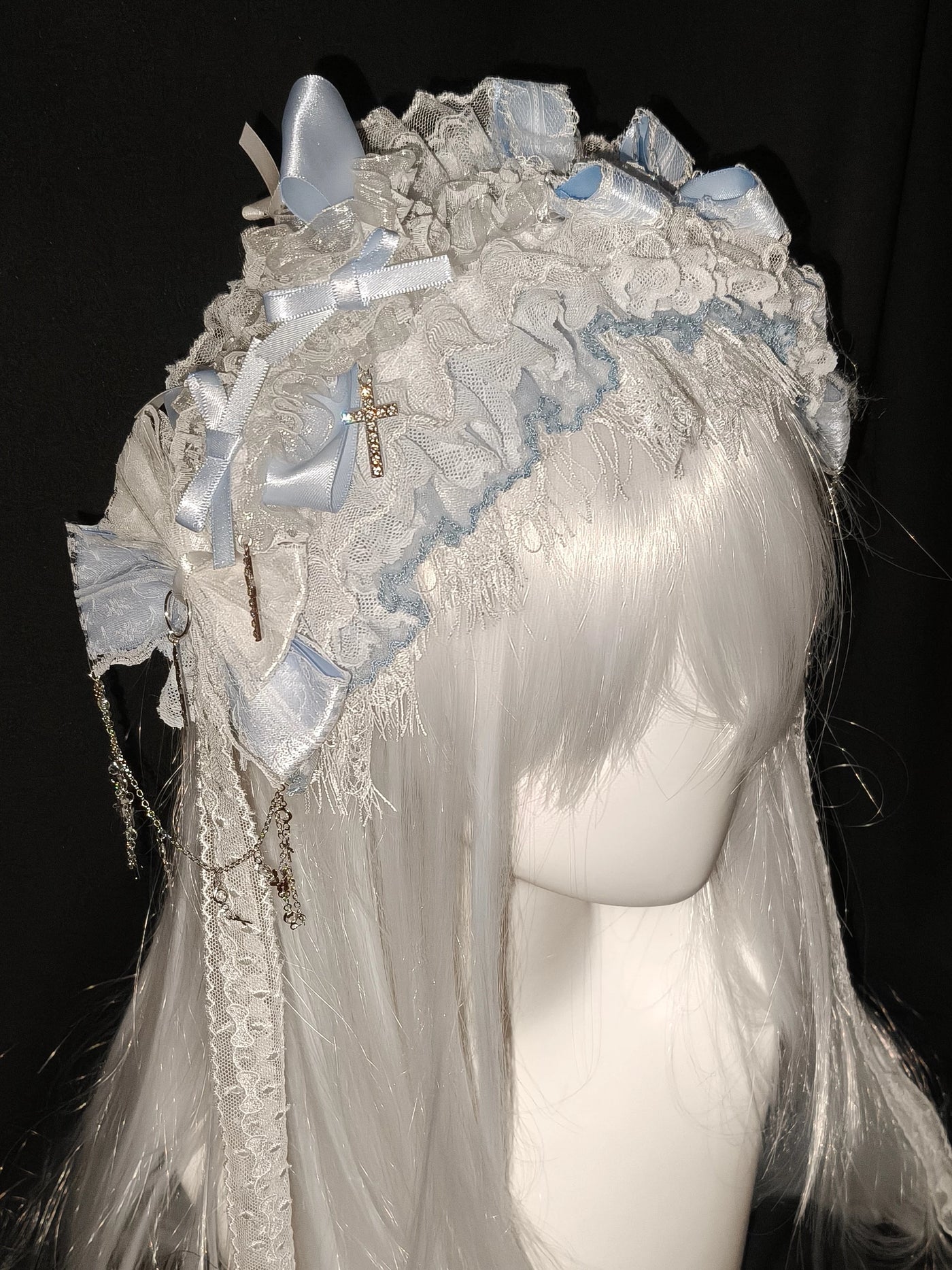 Dokisuru - Aqua Angel - Aqua-Blue Headband with White Angel Motif