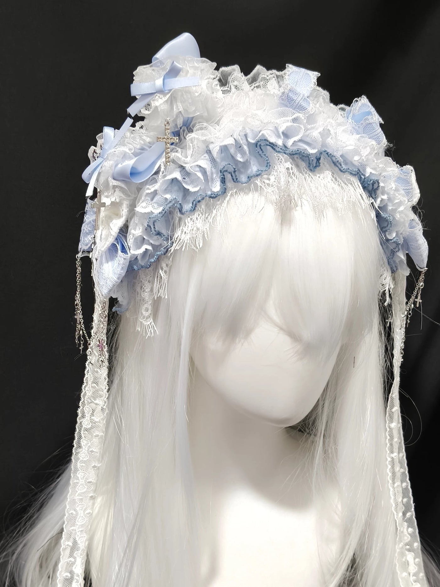 Dokisuru - Aqua Angel - Aqua-Blue Headband with White Angel Motif