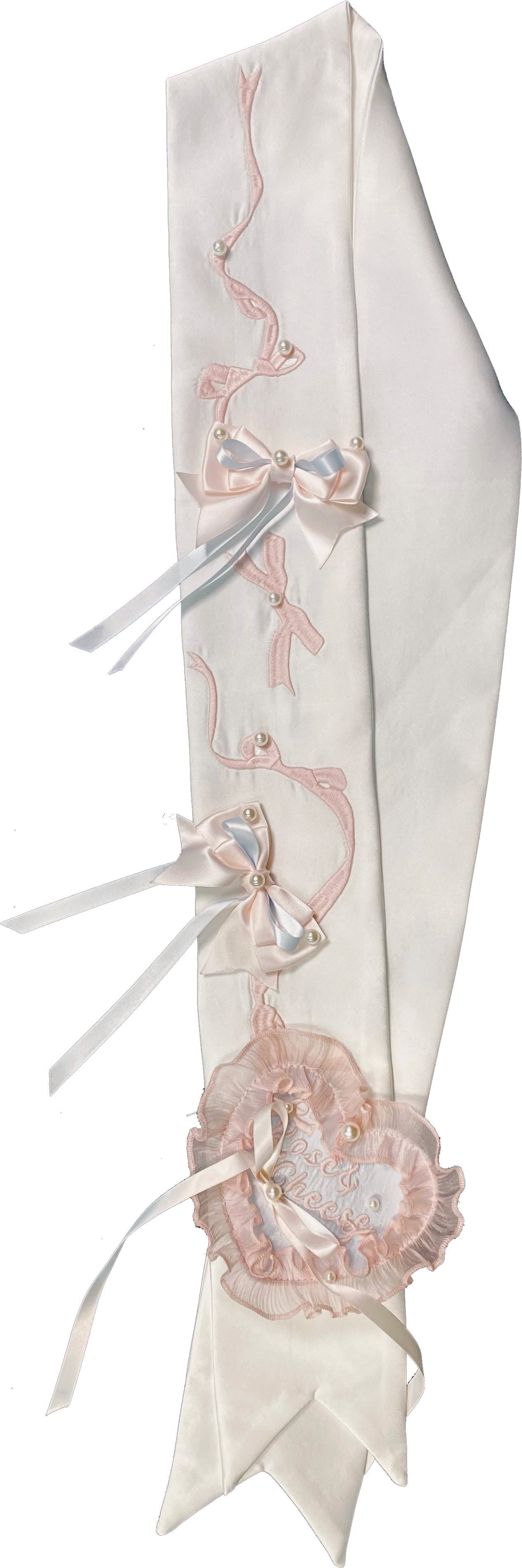 rosedecheese - Asagiri Letter - Powder-Blue and Pink OP Dress with Layered Bows