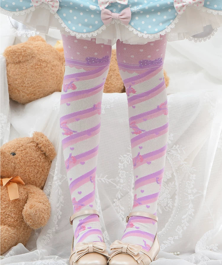 roji roji - Little Candy - Over-the-Knee Socks with Narrow or Wide Stripes
