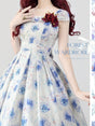 Blue and White Rose JSK / Ready Stock / S