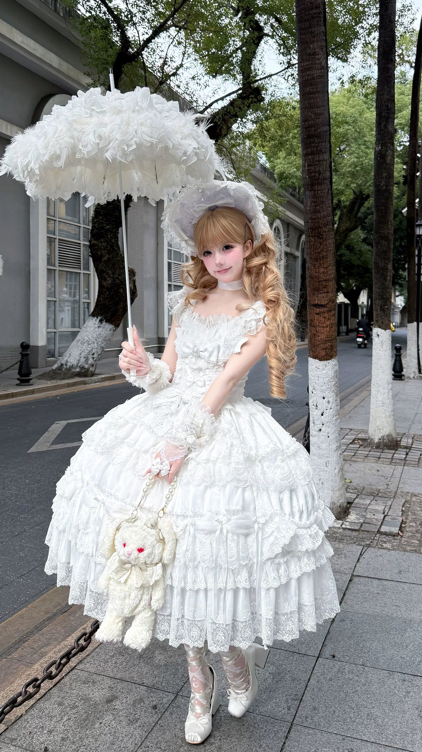 Sugar Girl - Eternal Floral Whisper - Sweet Lolita Tiered JSK Dress with Lace