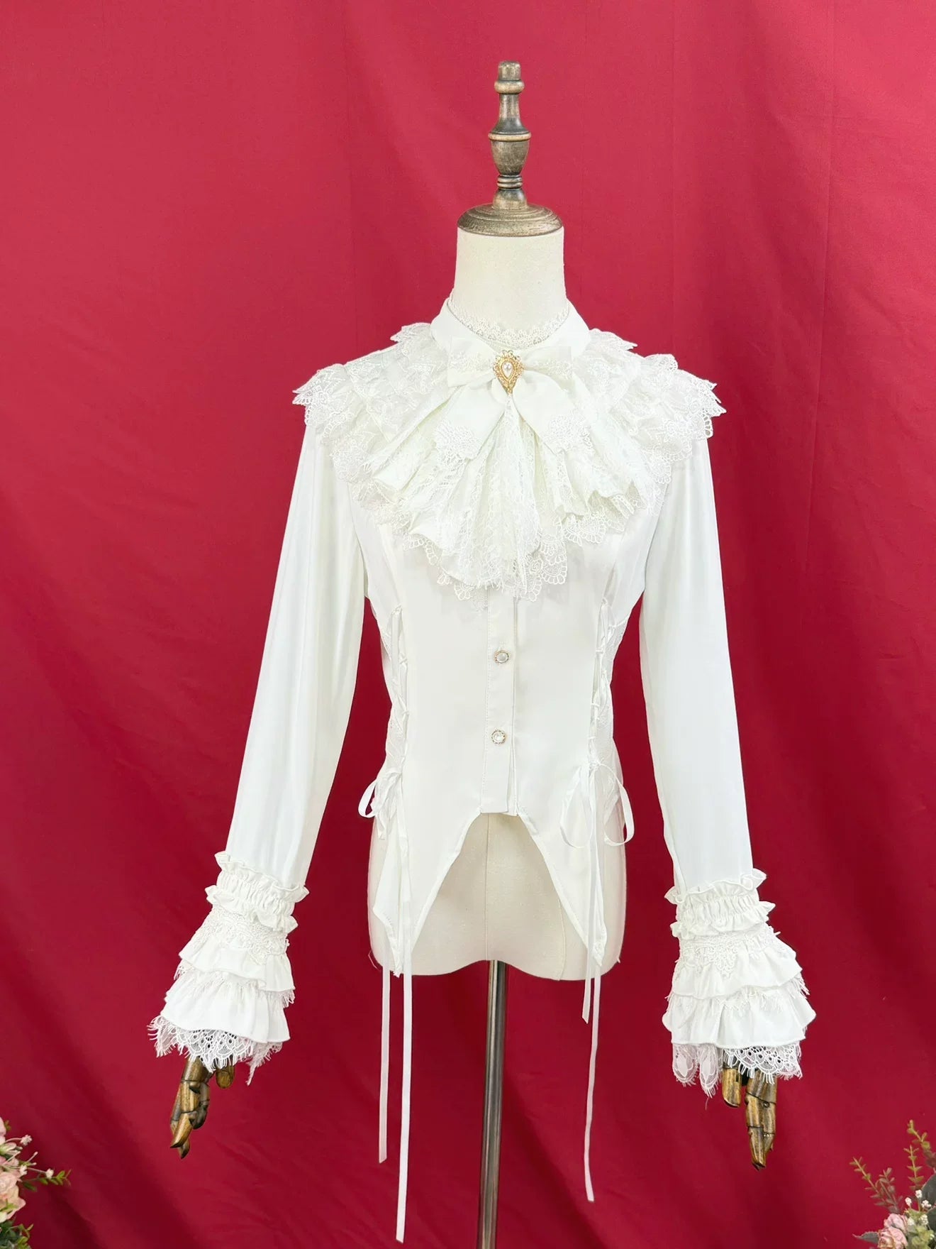 DMFS Lolita - Broken Winged Bat - Gothic Lolita Shirt & SK Set, Bat-wing Shaped Hem