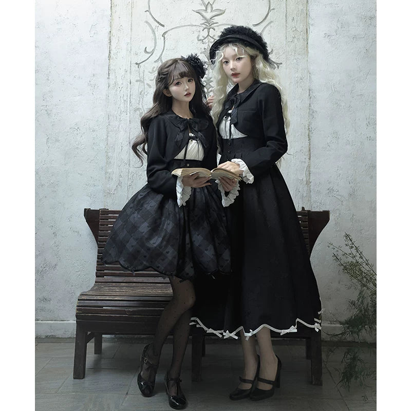 Inmorelli - Silent Manor - Lolita JSK and Outer Layer with Plaid Short-JSK Option