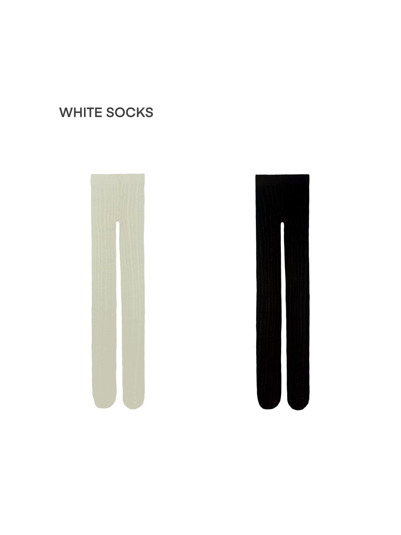 White Socks - British Heart Jacquard - Patterned tights with a vertical heart motif.