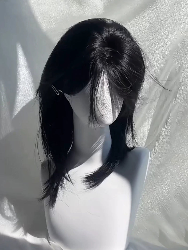 Kunkun Fish natural black centre-part wig - view 6