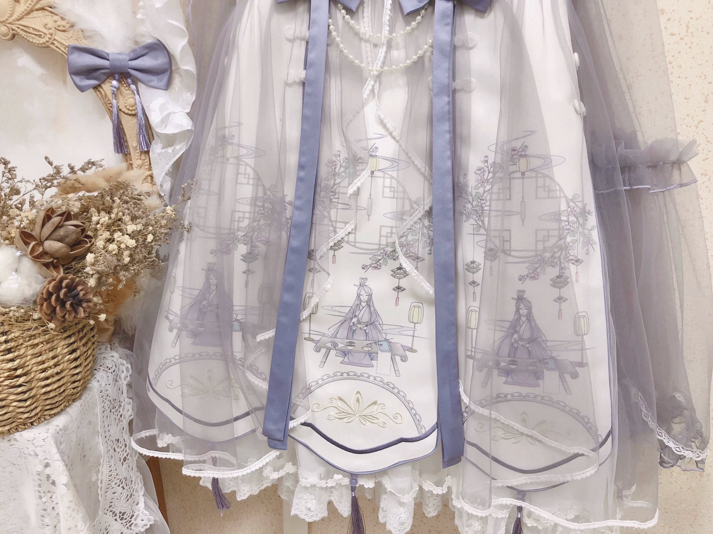 Sweetheart Dream Machine - Unicorn Pharmacist Chapter - Chinese-Inspired JSK with a Printed Front Panel