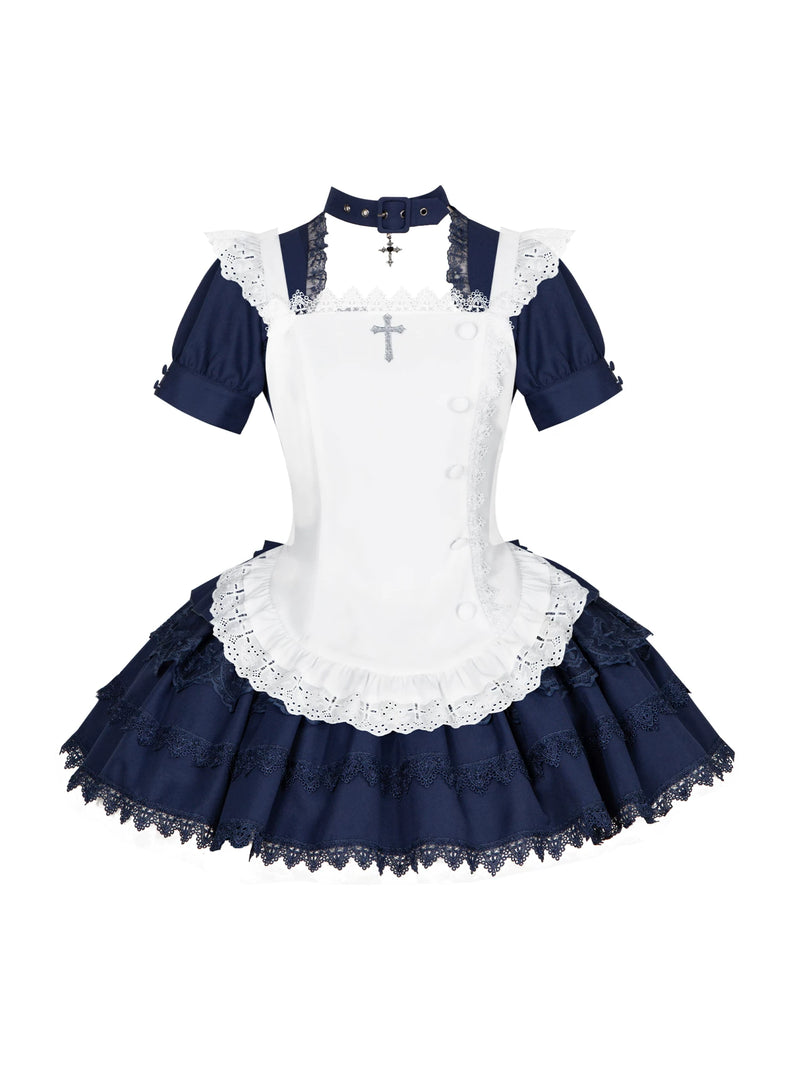 With PUJI - Tsukino - Sweet Lolita OP Dress, Detachable Styling detail view 5