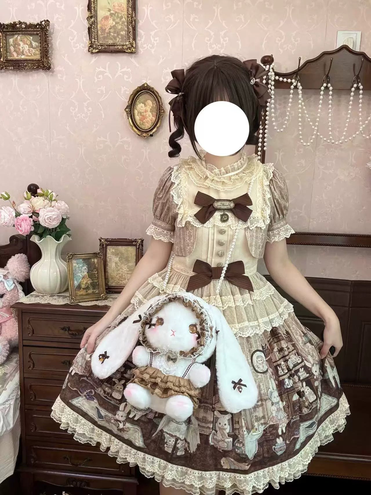 DreamHug Bear - Plush Bunny Lolita Bag - Large plush lop