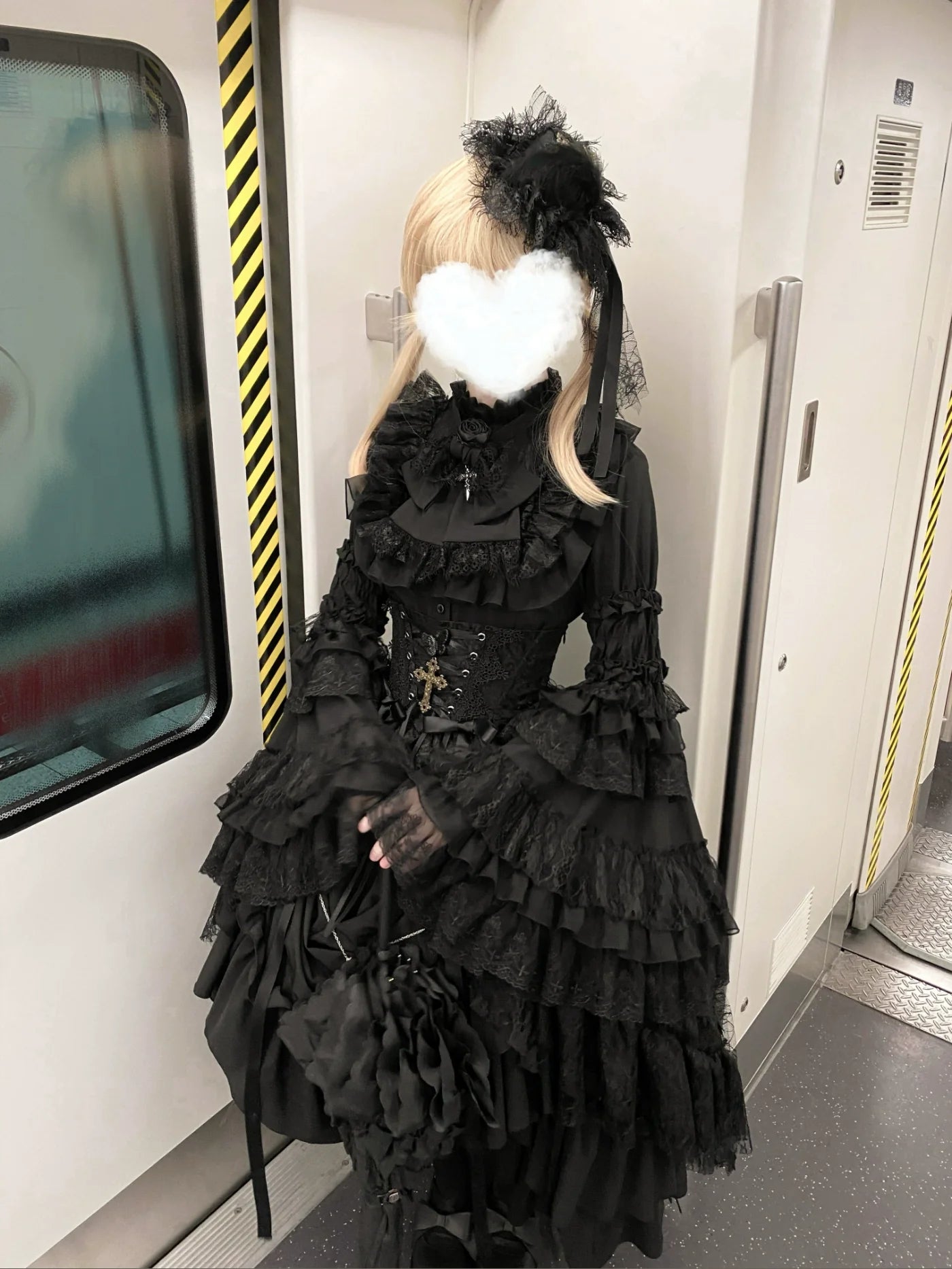 Nightingale Girl - Eternal Taboo - Gothic Lolita Skirt with Princess Sleeve Blouse