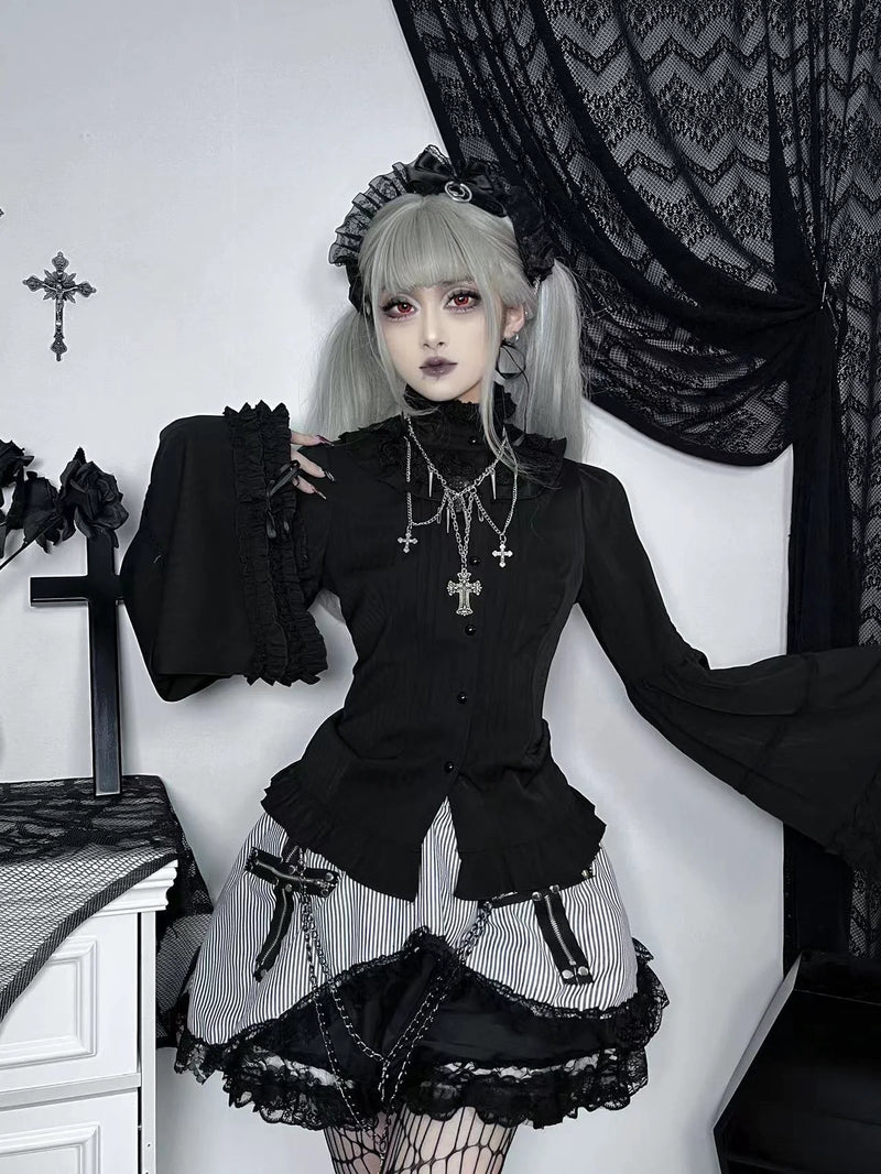 DMFS Lolita - Ever-Changing Enchantress - Classic Lolita Blouse, Tightening Hime Sleeve