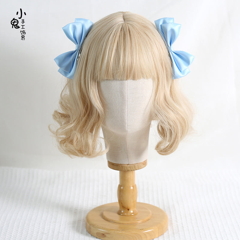 Xiaogui - Sweet Lolita Ponytail Lolita Bow - Hair Clips Headwear