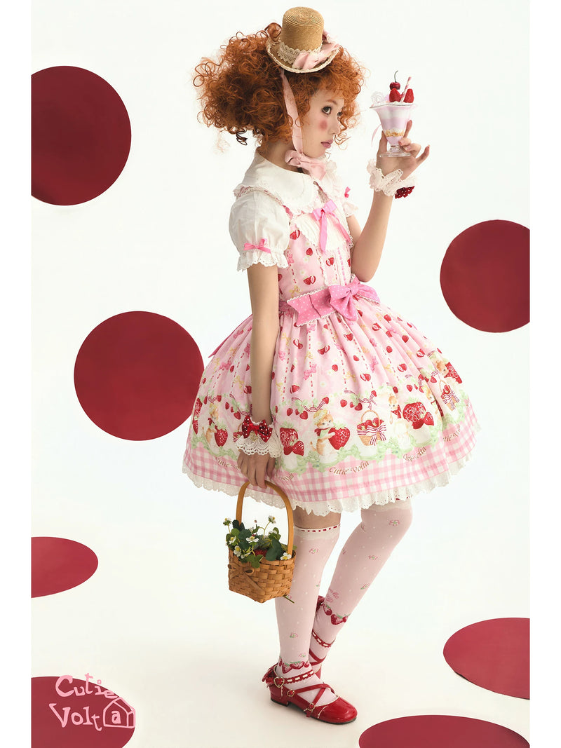 CutieVolta - Strawberry Girl - Sweet Lolita OP, JSK & Accessories - product detail 4