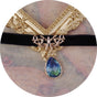 Gradient blue water drop pendant