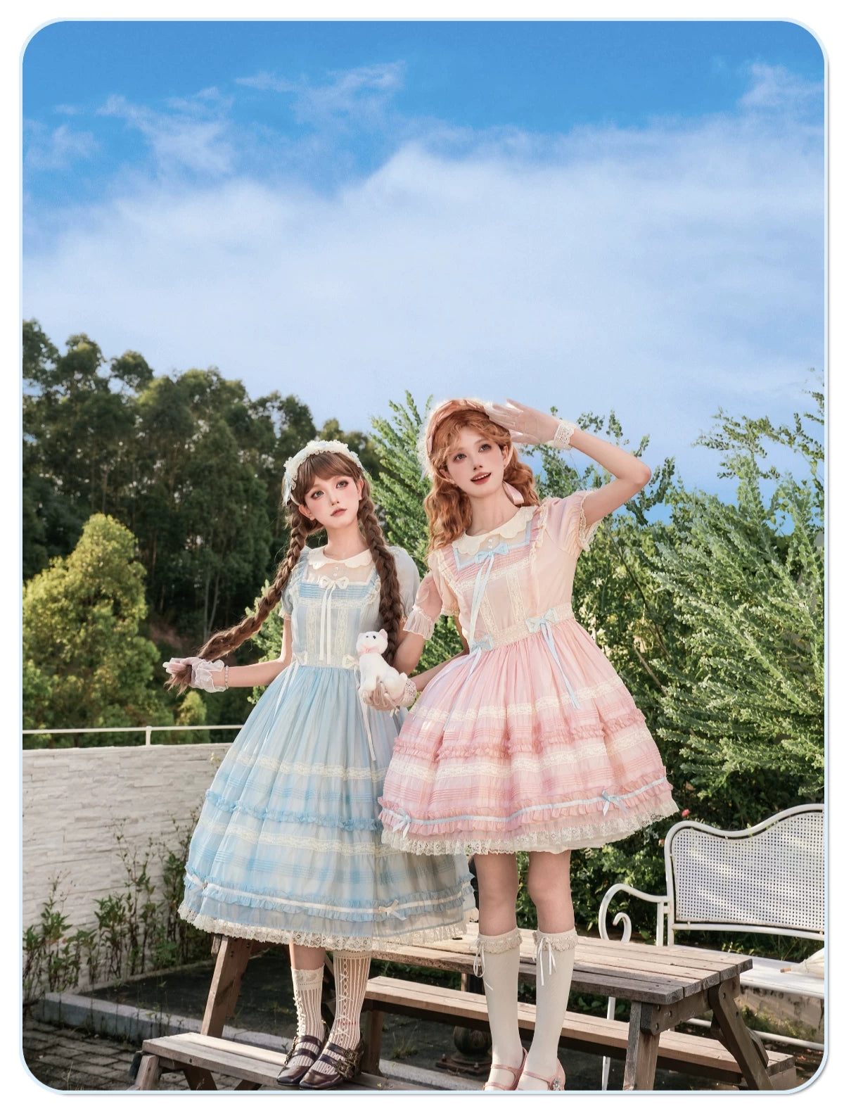 Pumpkin Planet - Perlita 2.0 - Short-Sleeve OP Dress with Embroidered Collar
