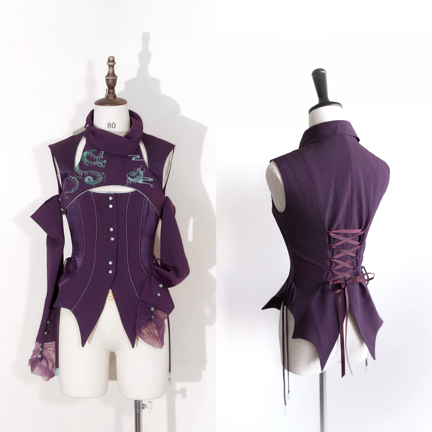 tonight - Dragon & Snake - Chinese Gothic Lolita Separates with Dragon or Snake Motifs